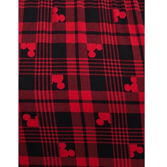 TORRID NWT DISNEY MICKEY MOUSE RED & BLACK PLAID BUTTON FRONT SHIRT DRESS - Picture 5 of 7